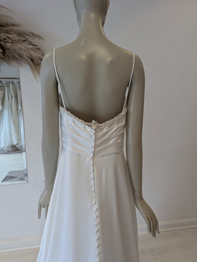 Stella York Pearl Satin dress 16 RRP 1500