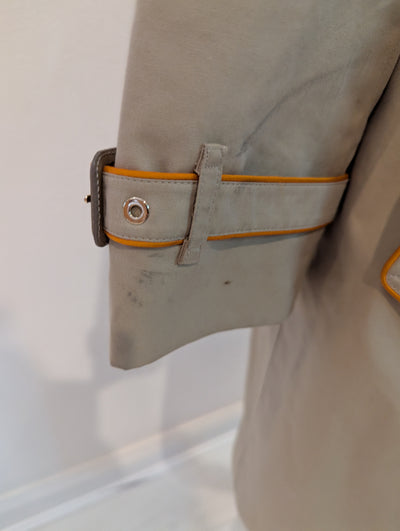 Burberry orange trim Trench 10
