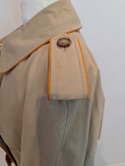 Burberry orange trim Trench 10