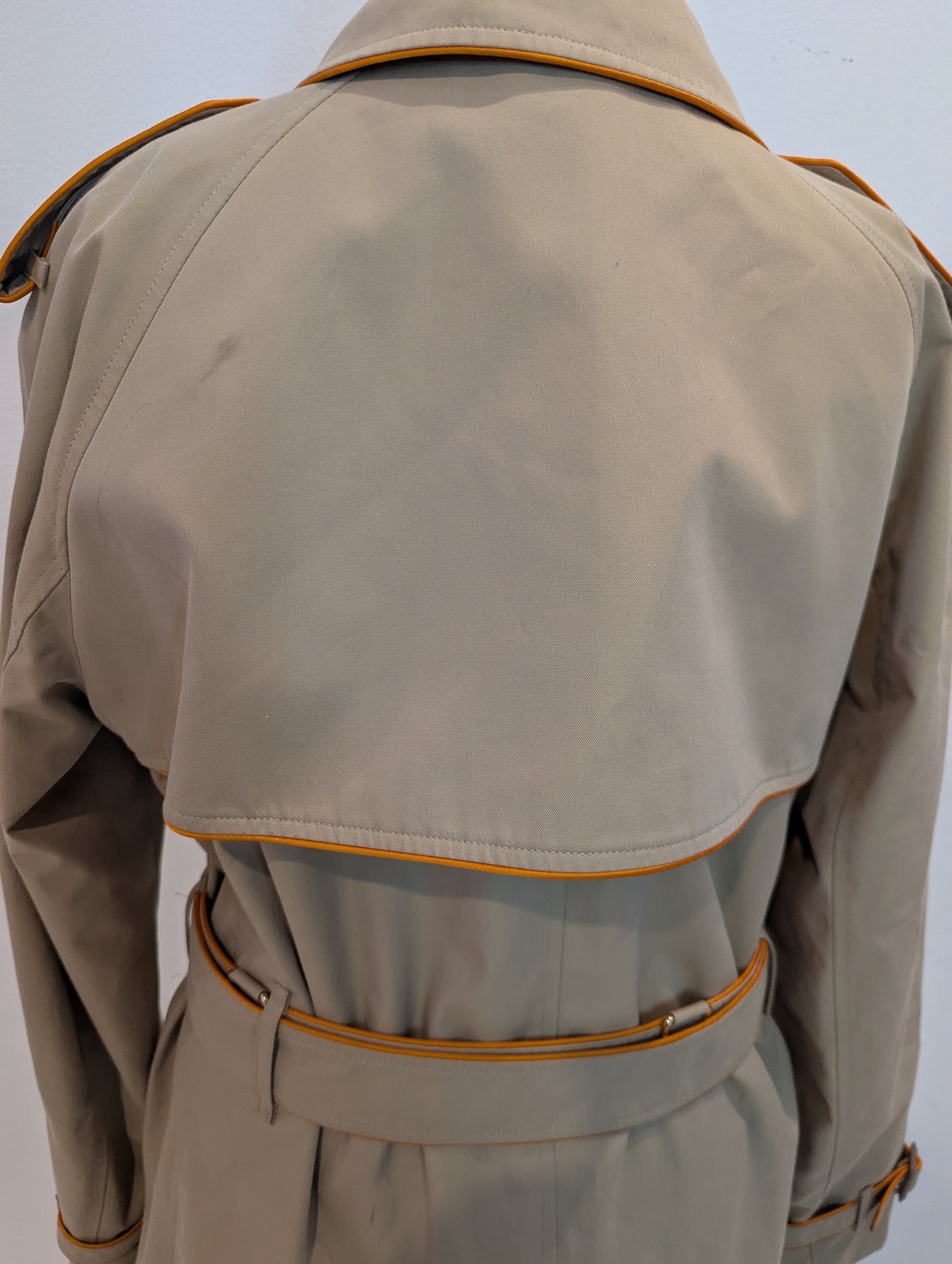 Burberry orange trim Trench 10