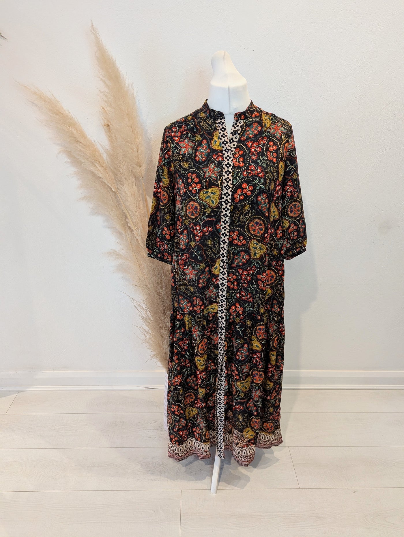 Saloni Printed silk maxi S/M