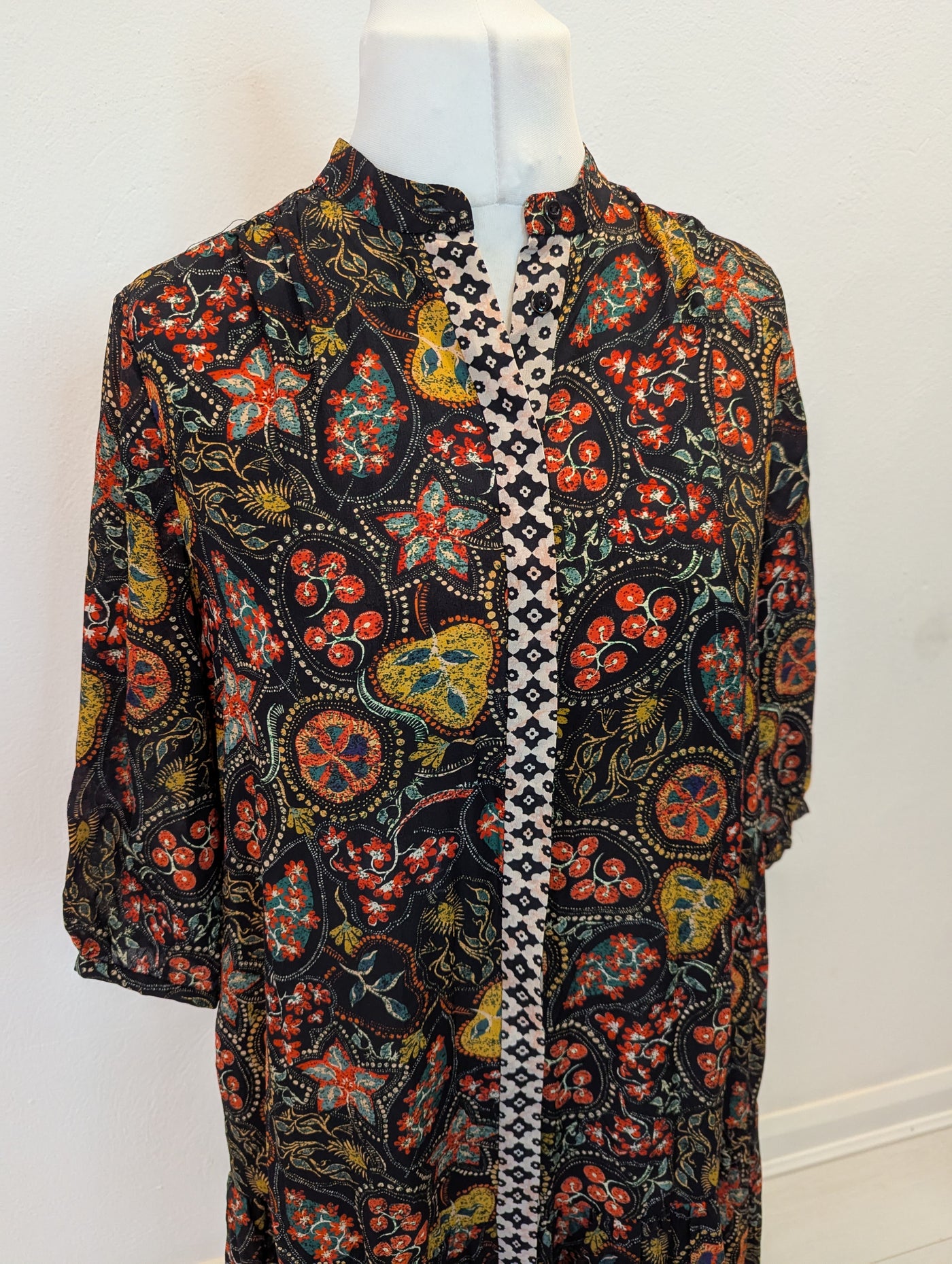 Saloni Printed silk maxi S/M