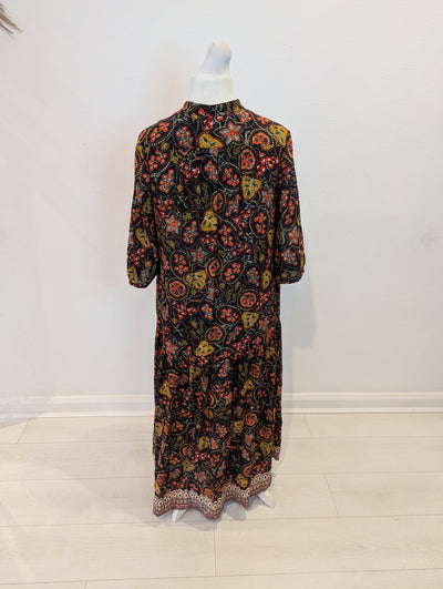 Saloni Printed silk maxi S/M