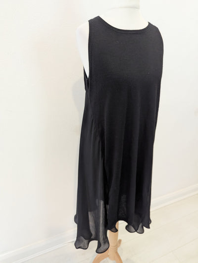 Amanda Wakeley cashmere/ sheer tunic S petite
