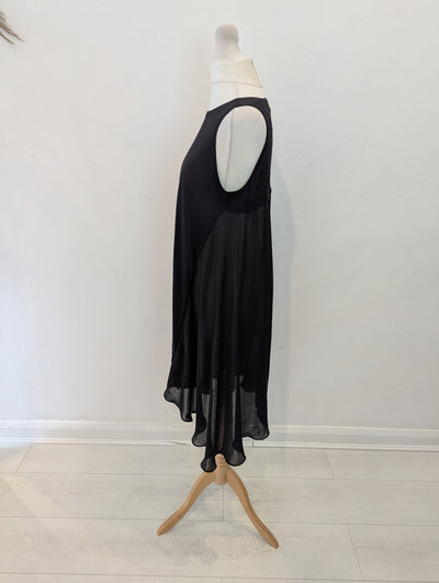 Amanda Wakeley cashmere/ sheer tunic S petite