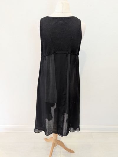Amanda Wakeley cashmere/ sheer tunic S petite