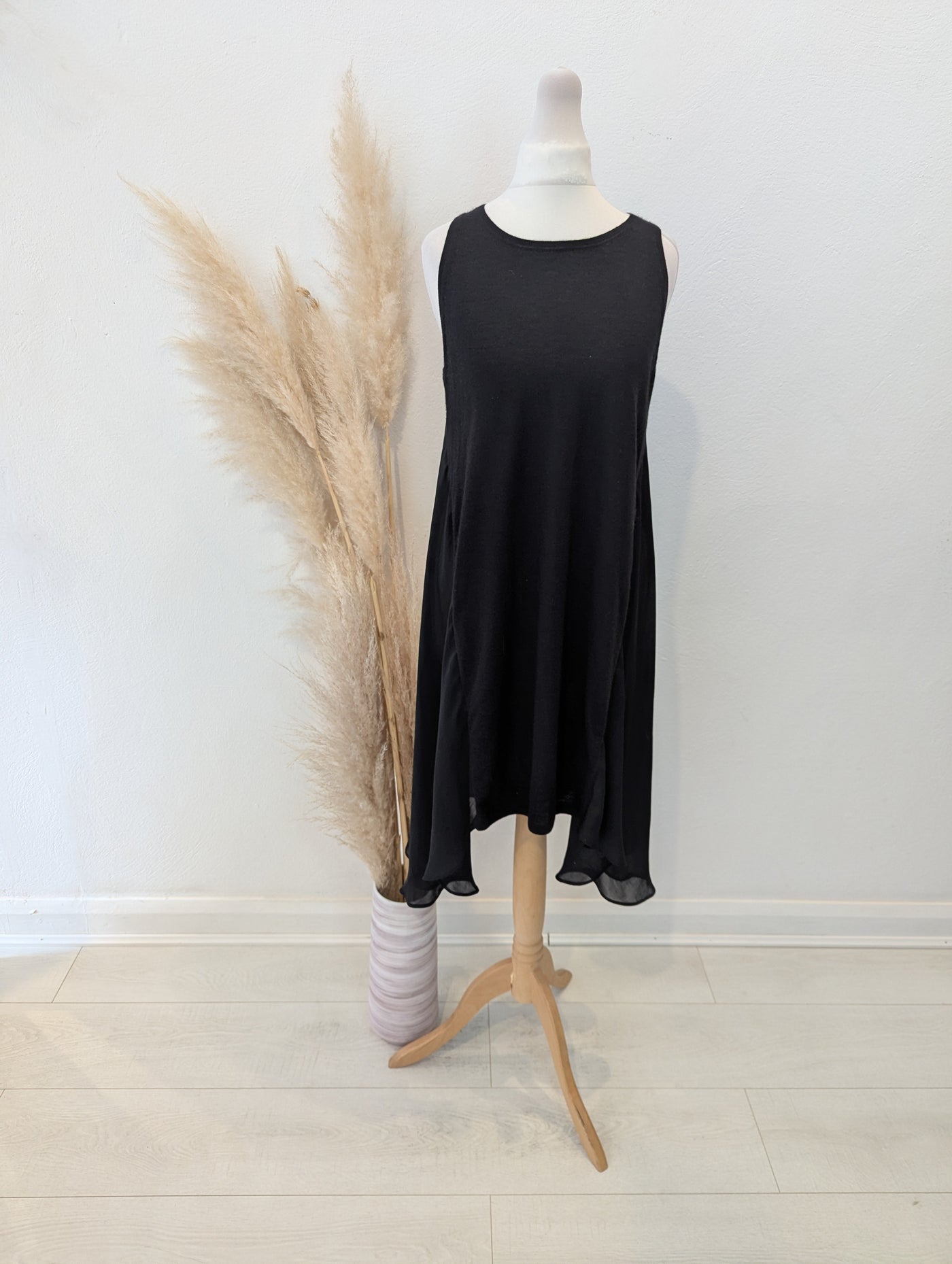Amanda Wakeley cashmere/ sheer tunic S petite