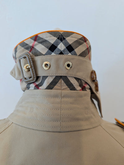 Burberry orange trim Trench 10