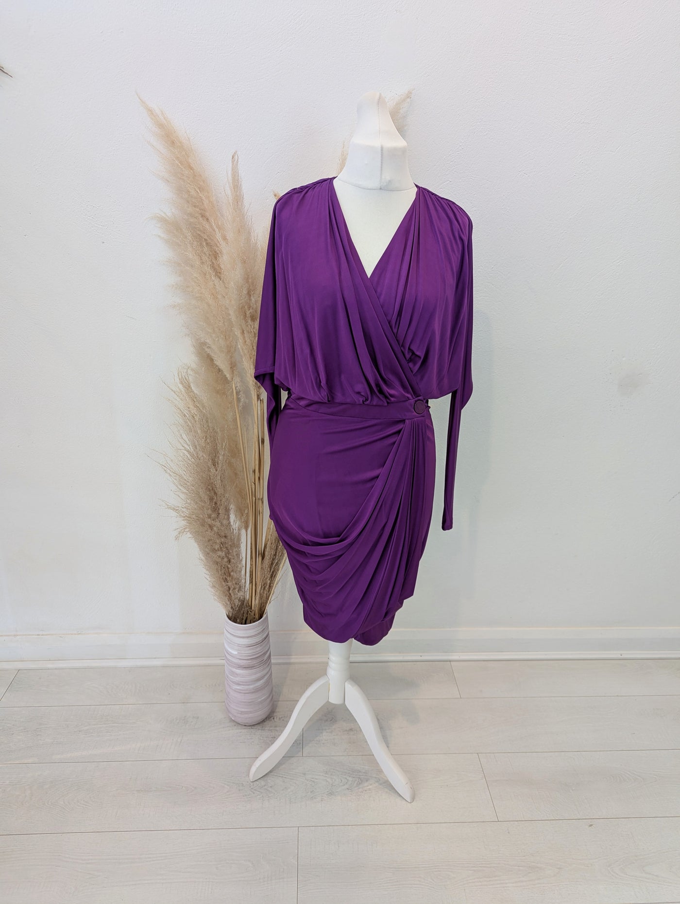 Mary Portas Purple Wrap Dress NWT RRP £220 14