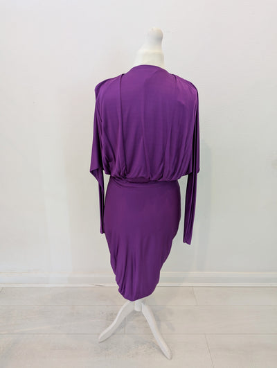 Mary Portas Purple Wrap Dress NWT RRP £220 14