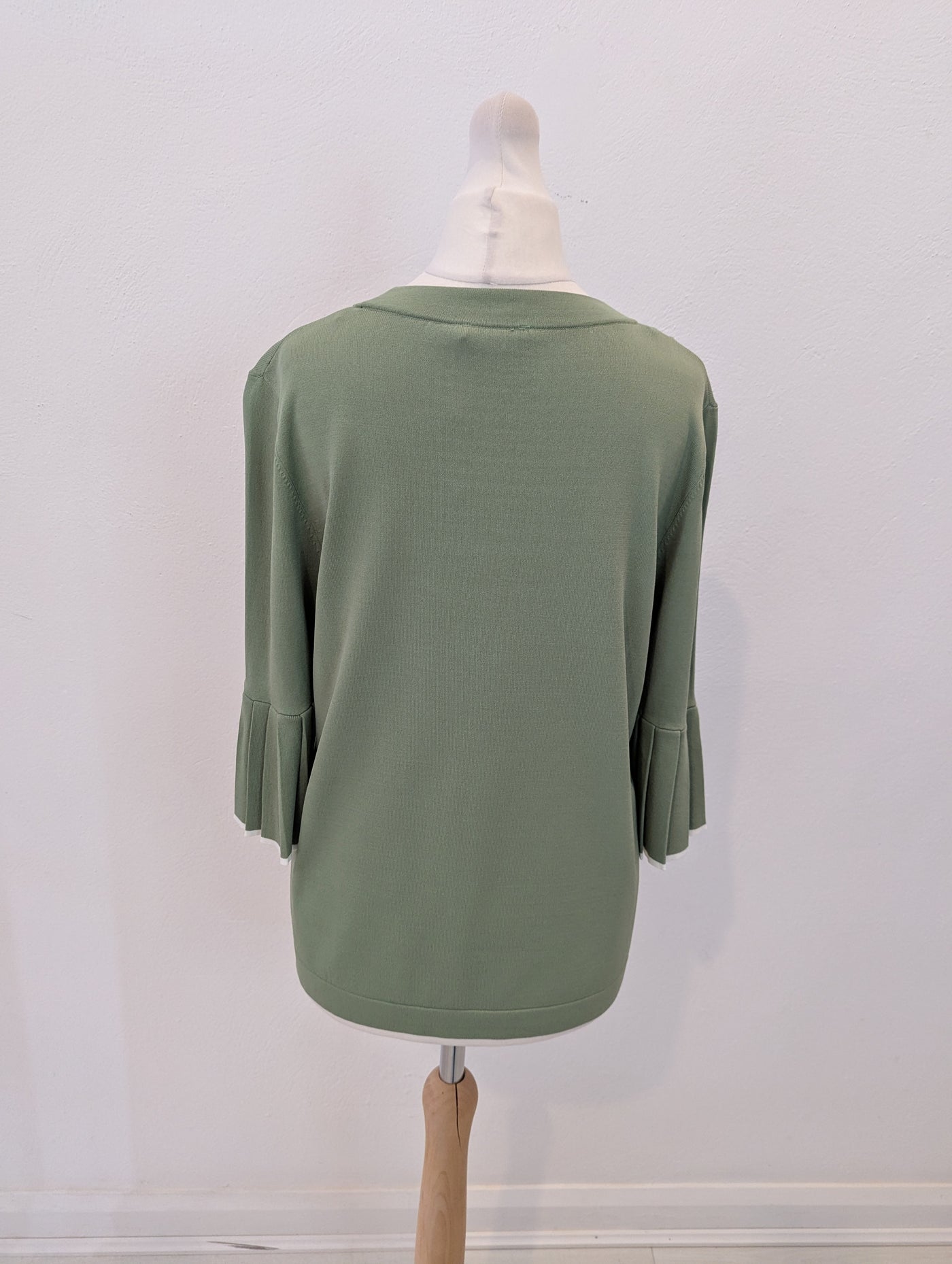 Cos Green Pleated Sleeve Top S NWT £59