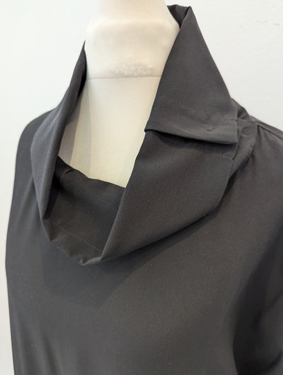 Cos Black Funnel Neck Dress S