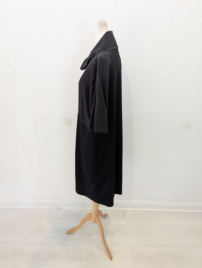 Cos Black Funnel Neck Dress S