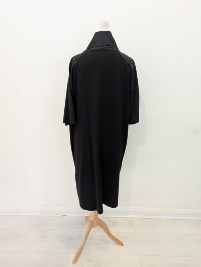 Cos Black Funnel Neck Dress S