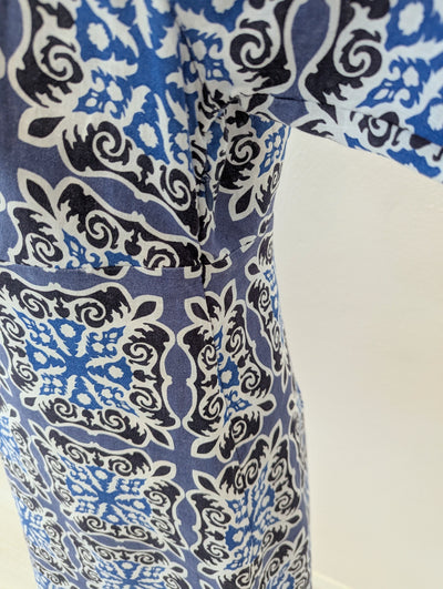 Boden Blue Print Linen Tunic 10