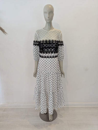 Temperley London Polka Dot Print Dress 14 RRP £850