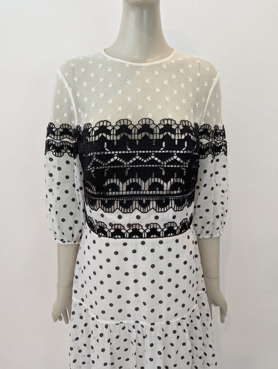 Temperley London Polka Dot Print Dress 14 RRP £850