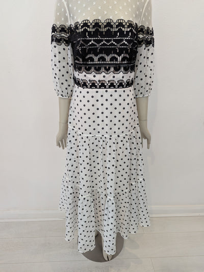 Temperley London Polka Dot Print Dress 14 RRP £850