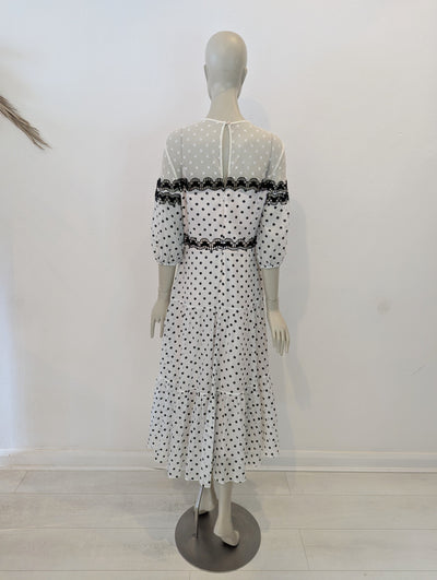 Temperley London Polka Dot Print Dress 14 RRP £850