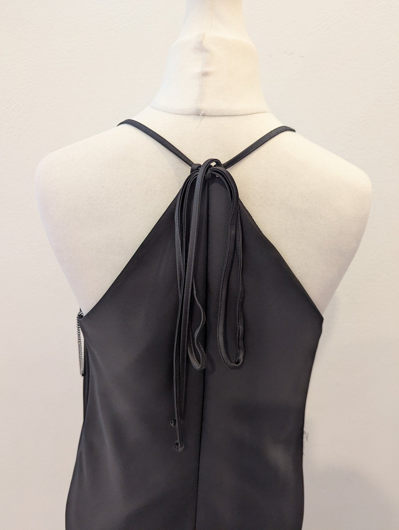 Boss satin dress with chain straps 6