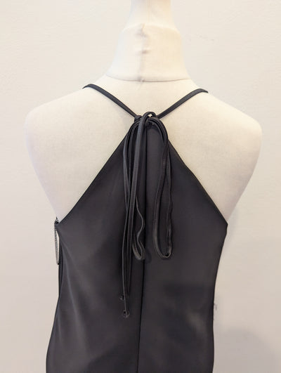 Boss satin dress with chain straps 6