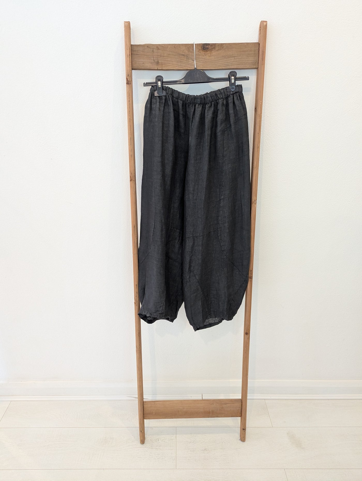 Style Hax Linen Trousers in Charcoal