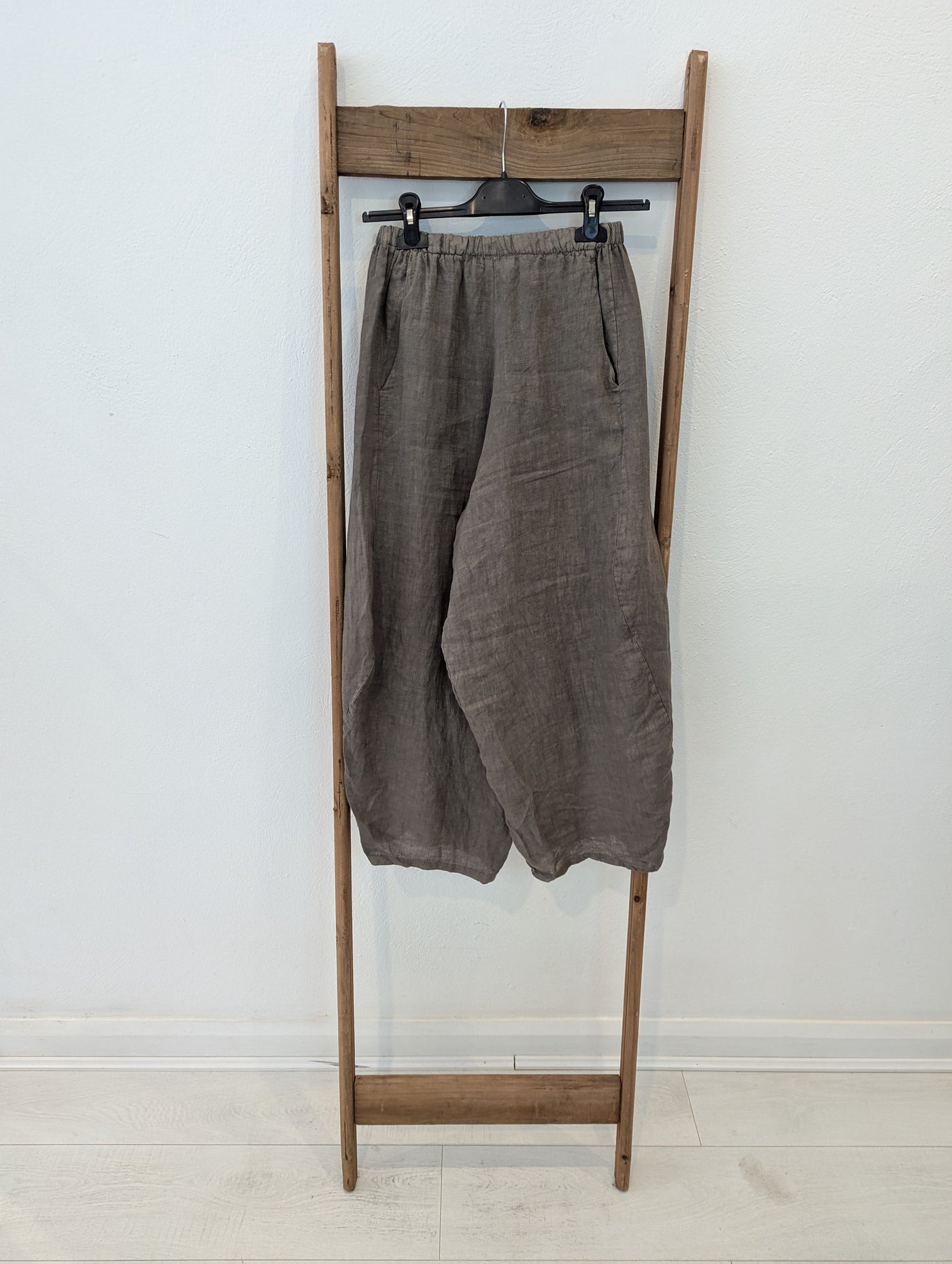 Style Hax Linen Trousers in Taupe