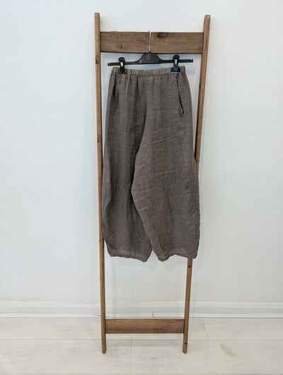 Style Hax Linen Trousers in Taupe