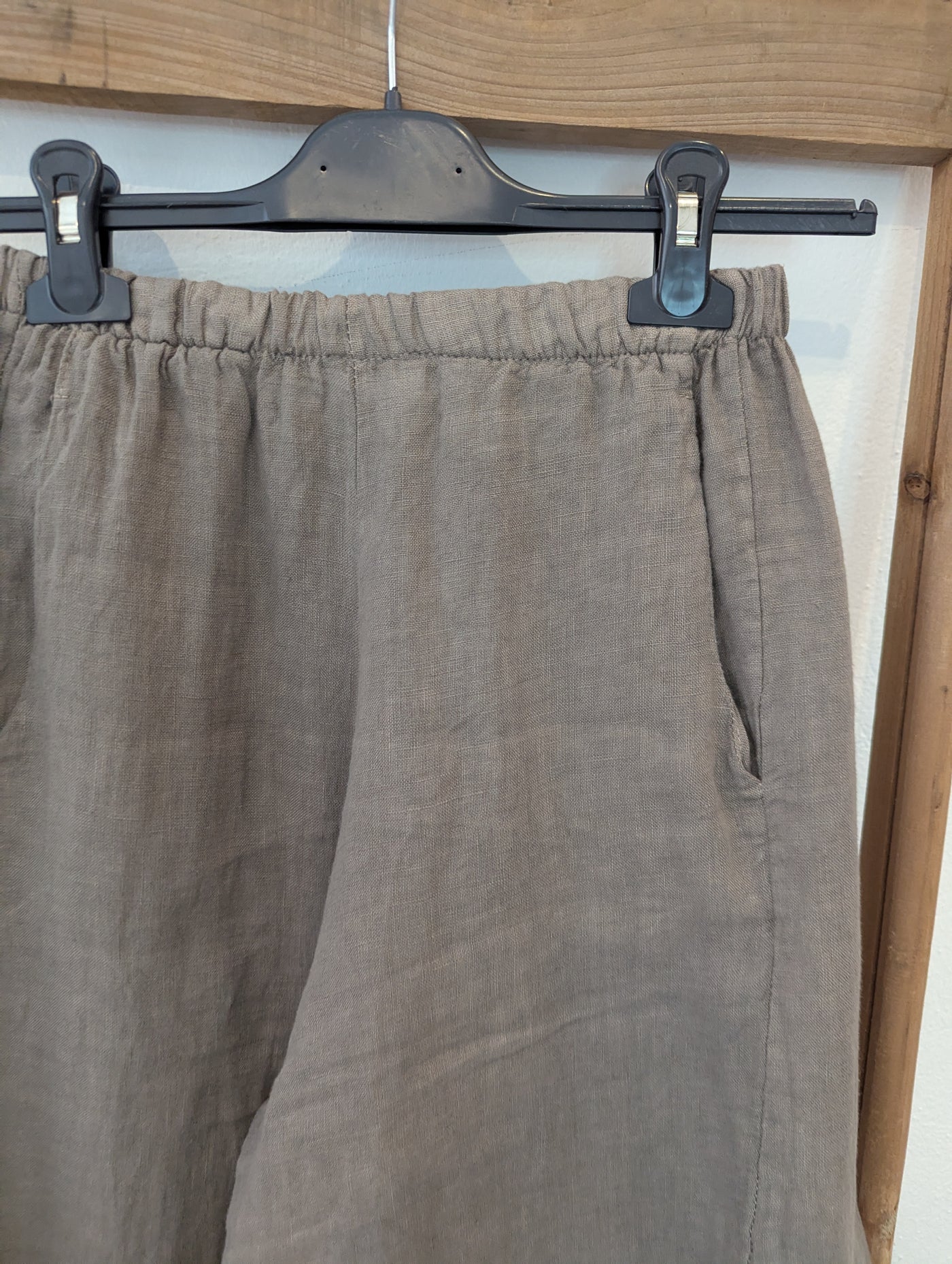 Style Hax Linen Trousers in Taupe
