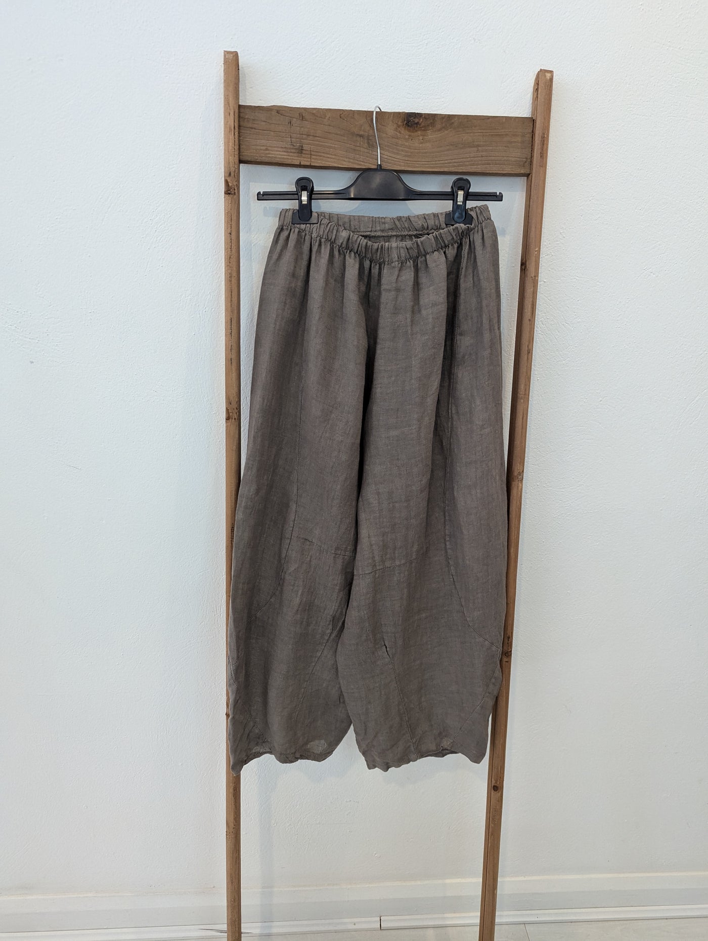 Style Hax Linen Trousers in Taupe