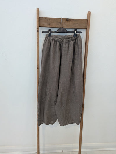 Style Hax Linen Trousers in Taupe