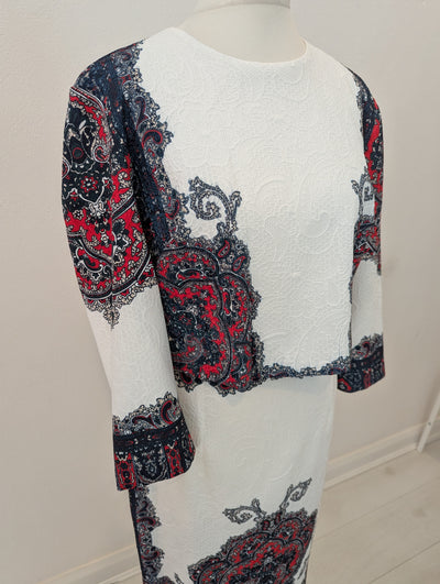Forever Unique White print Dress 10 RRP £169