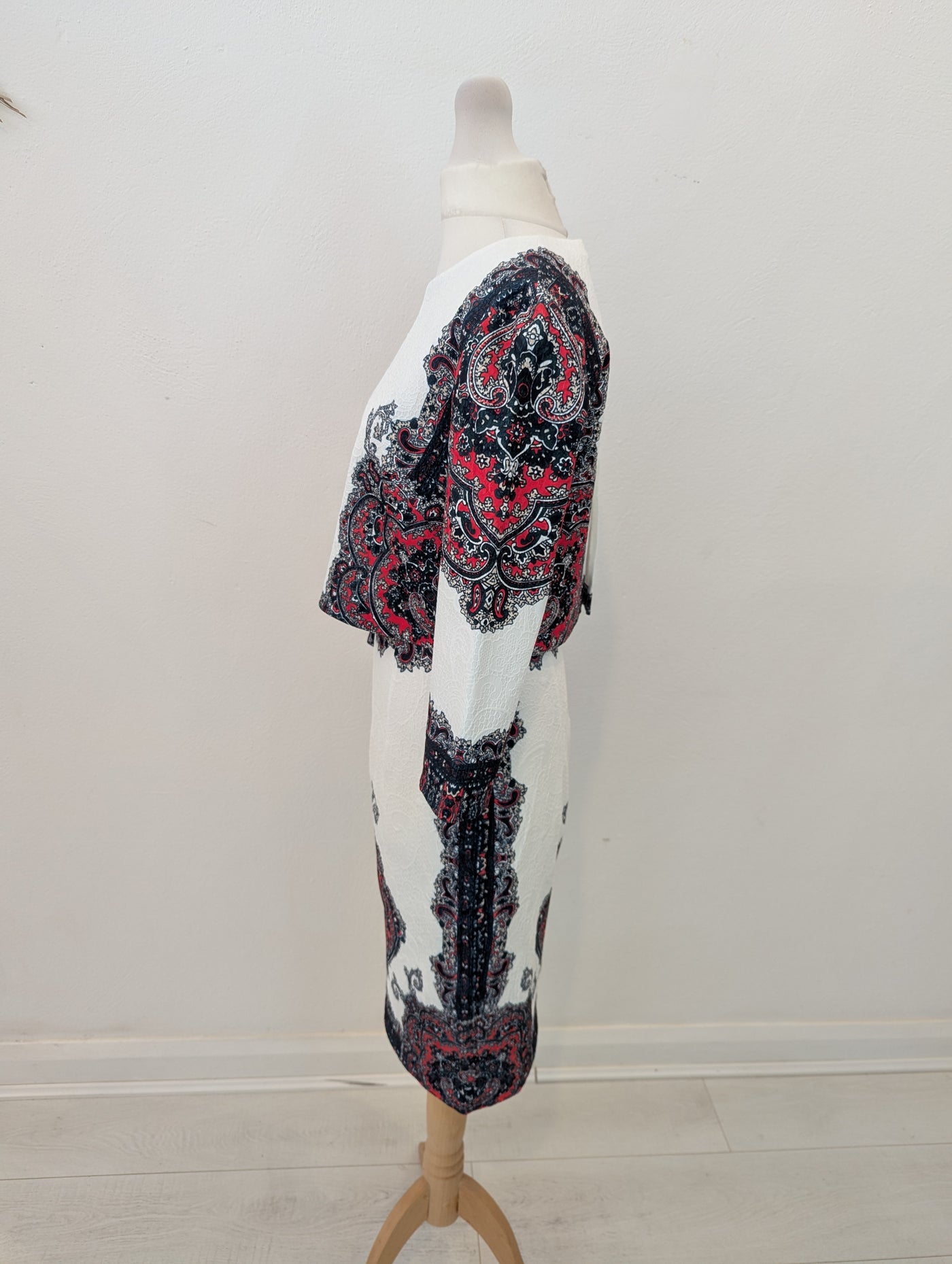 Forever Unique White print Dress 10 RRP £169