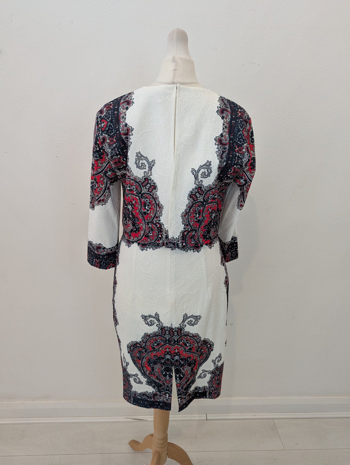 Forever Unique White print Dress 10 RRP £169