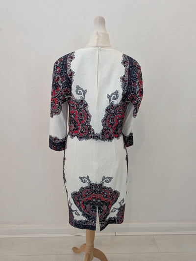 Forever Unique White print Dress 10 RRP £169