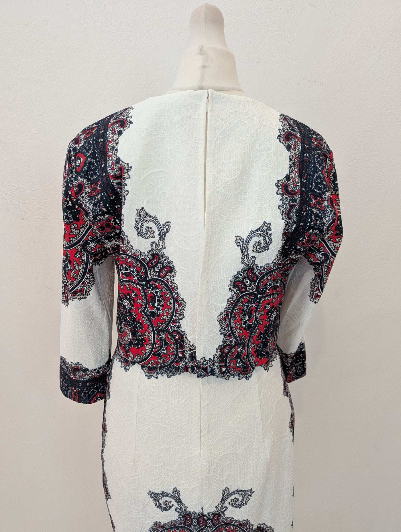 Forever Unique White print Dress 10 RRP £169