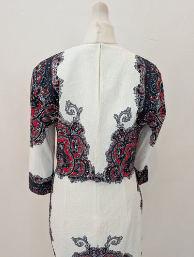 Forever Unique White print Dress 10 RRP £169
