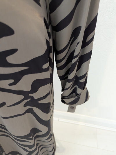 Second Female Khaki & Black Maxi Dress XL