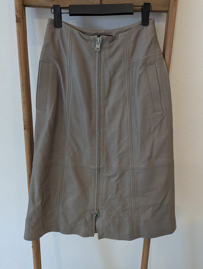 Autograph Mushroom Leather Skirt 8 RRP £199