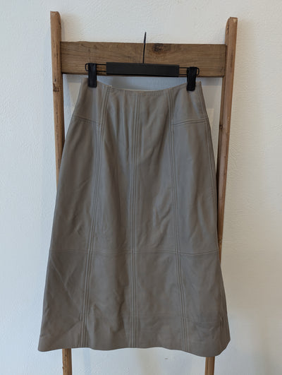 Autograph Mushroom Leather Skirt 8 RRP £199