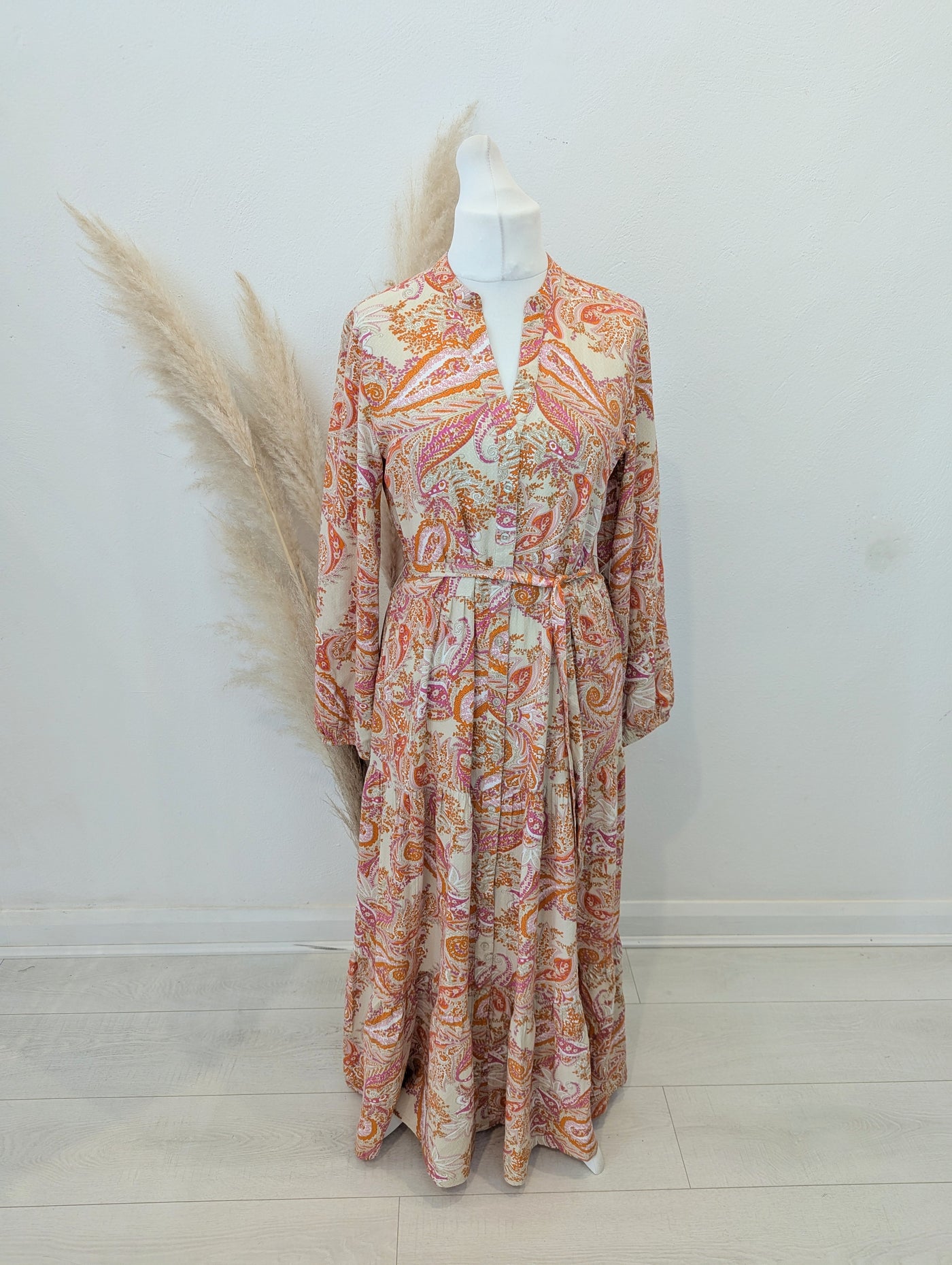 Rino & Pelle orange maxi dress 10 NWT RRP £80