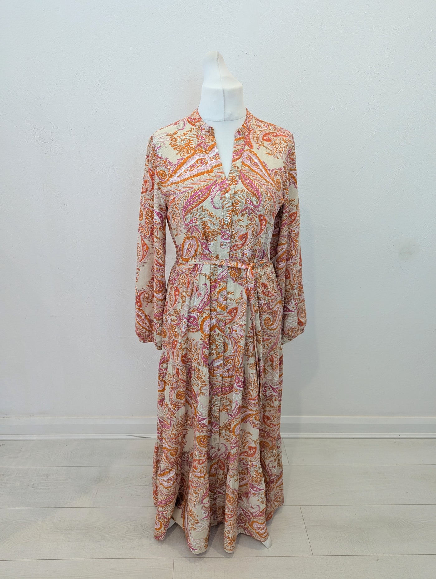 Rino & Pelle orange maxi dress 10 NWT RRP £80