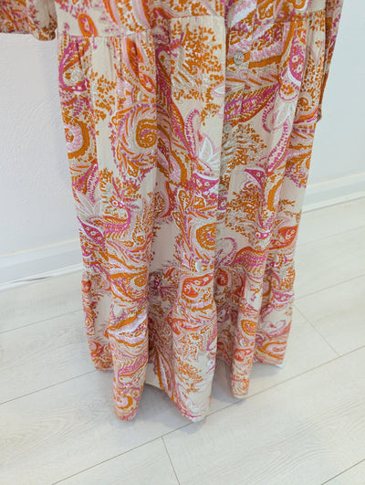 Rino & Pelle orange maxi dress 10 NWT RRP £80