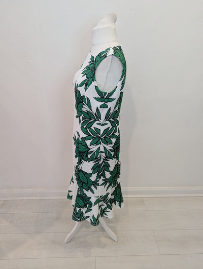 Roman White & Green Dress 16
