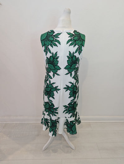 Roman White & Green Dress 16