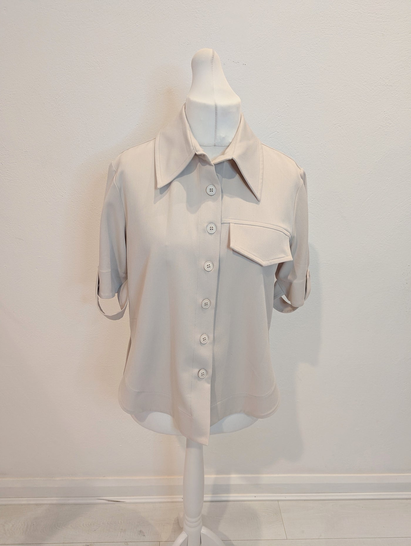 The Line Project Cream Overshirt M