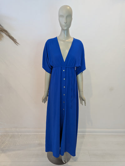 Style Hax Ava V Neck maxi dress Blue