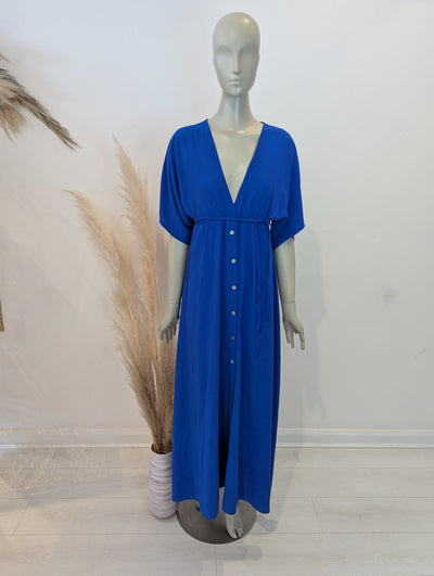 Style Hax Ava V Neck maxi dress Blue