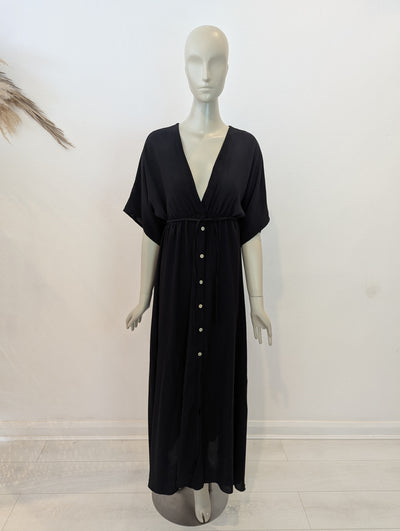 Style Hax Ava v neck maxi dress Black