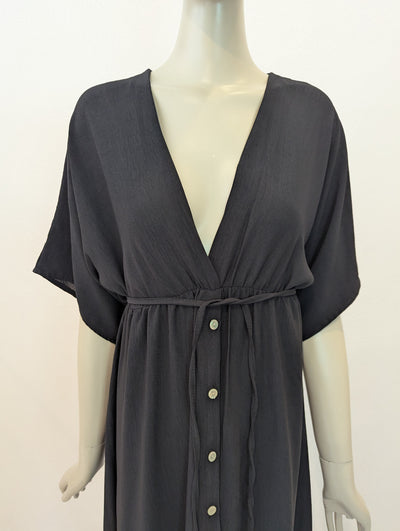 Style Hax Ava v neck maxi dress Black